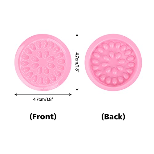G2PLUS False Eyelashes Glue Holders 100 PCS Disposable Eyelash Tray Pink Plastic Glue Pallet Pad for Lash Extensions - Image 3
