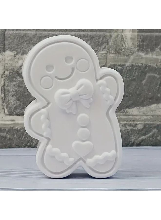 Smiling Gingerbread Man Silicone Mold S1718 3D Dual Pose Reusable Resin Candle Making - Image 4