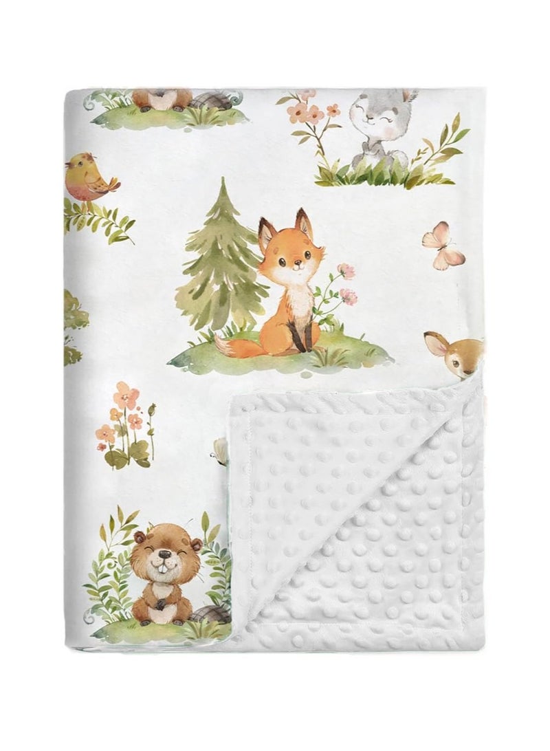 Kids Baby Blanket Newborn Gifts, Soft Plush Blankets with Dotted Backing, Fleece Fabric Essentials for Unisex, Toddlers, Boys Girls 75x100cm - Image 1