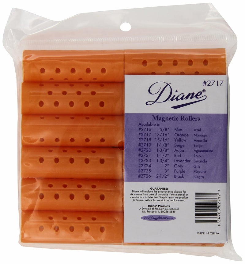 Diane Magnetic Rollers, Orange, 0.81 Inch, 12 Count (Pack of 1) - Image 3