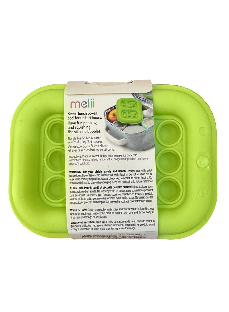 Melii Silicone Pop-It Ice Pack - 2 Pack (Blue & Green) - Image 1