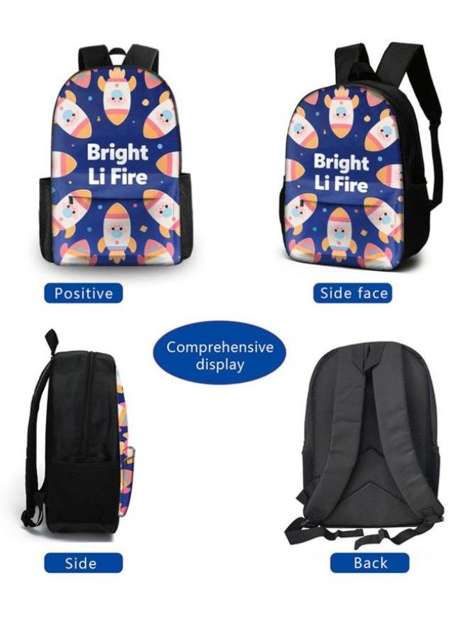 واضح من النار مجموعة من ثلاث قطع من حقائب الرسوم المتحركة، تتعامل بسهولة مع المناسبات المختلفة (الطلاب والأطفال ونزهات الأصدقاء وتسلق الجبال والدراسة وما إلى ذلك) | حقيبة ظهر + حقيبة محمولة باليد + حقيبة قرطاسية | هدايا الموسم المدرسي / العطلات - 4 - Image 3