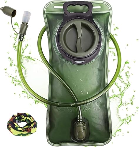 CHERAINTI Hydration Bladder 25L Water Bladder for Hiking Backpack Leak Proof Water Reservoir Storage 25 Liter BPAFree Water Pouch Hydration Pack Replacement for Biking Climbing Cycling Running Green - Image 1