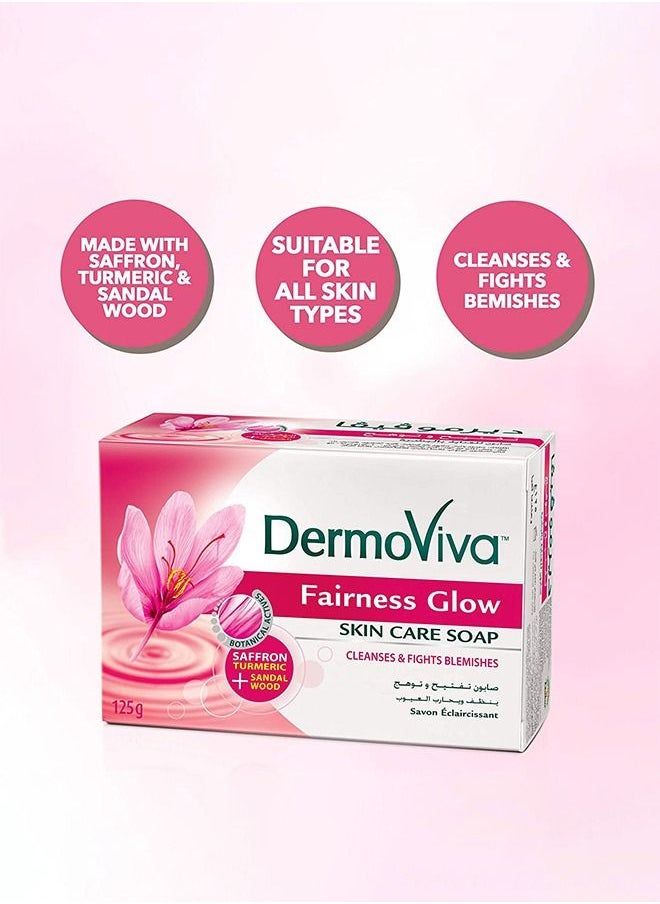 DermoViva - Dermoviva Fairness Glow Soap Gently Cleanses Your Skin and Makes Your Skin Even-Toned, Fairer and More Radiant -125g - Image 1