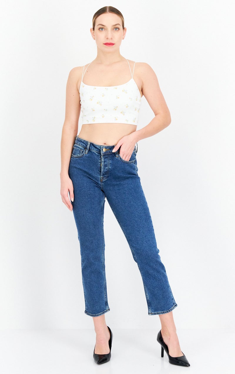 Aqua Women Slim Fit Washed Stretchable Denim, Blue - Image 4