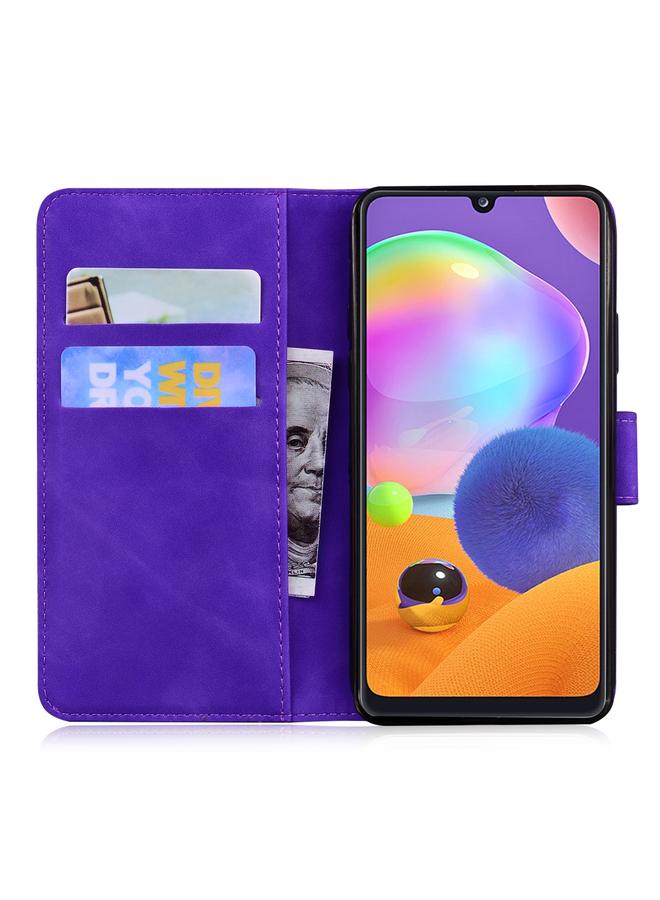 S-TOP Case For Samsung Galaxy A31 Skin Feel Pure Color Flip Leather Phone Case - Image 4