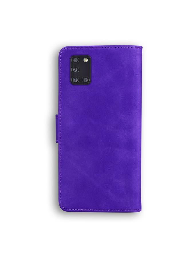 S-TOP Case For Samsung Galaxy A31 Skin Feel Pure Color Flip Leather Phone Case - Image 3