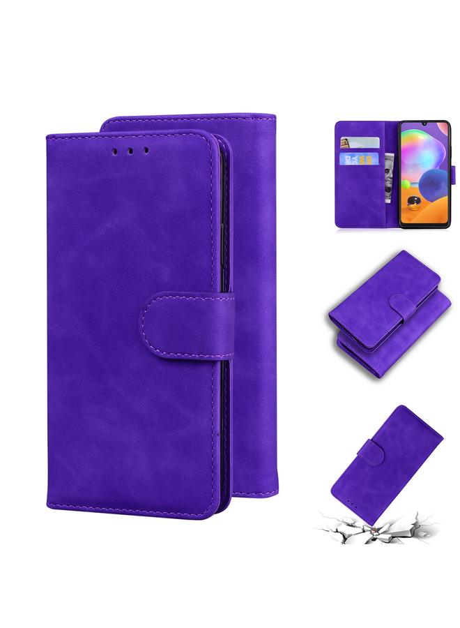 S-TOP Case For Samsung Galaxy A31 Skin Feel Pure Color Flip Leather Phone Case - Image 1