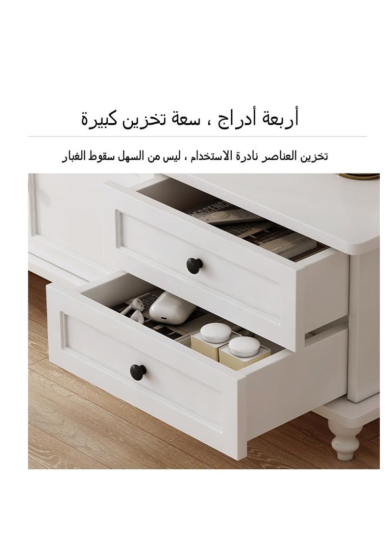 Generic TV Stand Modern TV Table with Drawers, TV Cabinet Media Entertainment Center Console Living Room Furniture Decor-140 * 34 * 42cm - Image 3