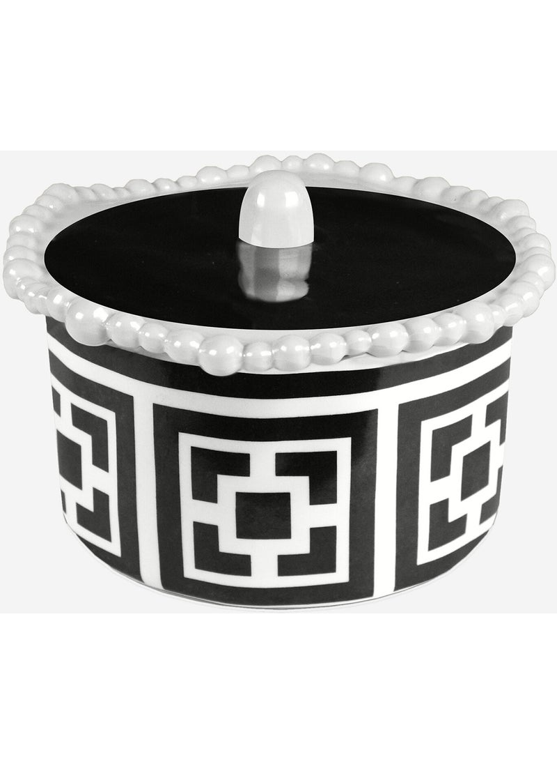 Baci milano Black Melamine Sugar Bowl 10 cm 