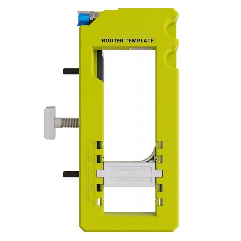 Sebupar Door Hinge Locator: 3in To 5in Fit, Adjustable Design, Built-In Depth Gauge - Non-Slip Silicone Pads, Hinge Router Template For Door Hinge Installation, With 2 Drill Bits - Image 3
