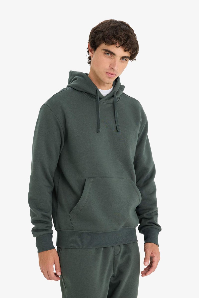 DeFacto Regular Fit Soft Lining Basic Hoodie - Image 3