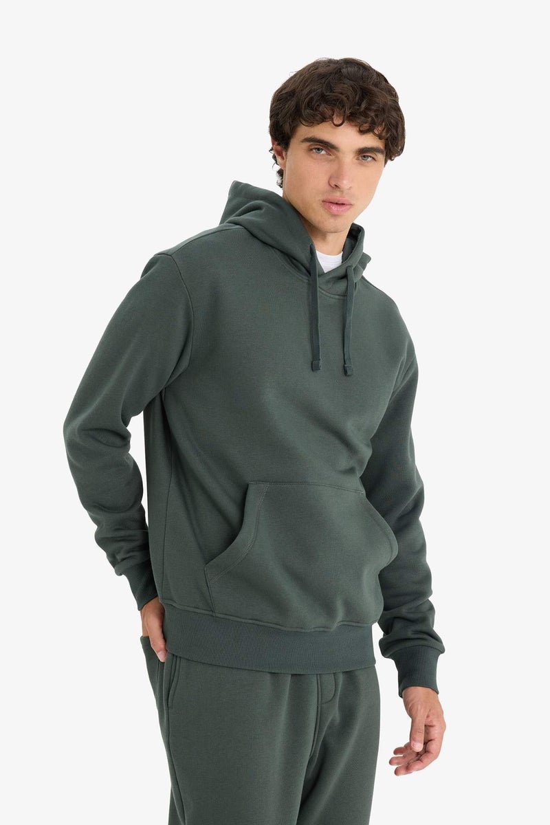 DeFacto Regular Fit Soft Lining Basic Hoodie - Image 4