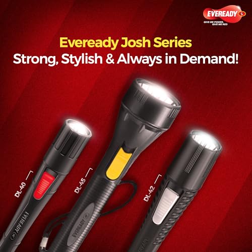 EVEREADY DL42 Mini Josh, 0.5W Emergency Torch, Eco-Friendly Plastic Body, Bright White LED Torch, Free 2 AA Batteries Packed Inside - Image 3