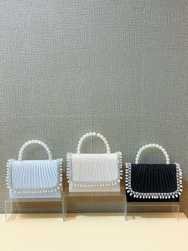 New Women'S High-End Texture Pearl Bag Diamond-Encrusted Shoulder Bag Wedding Birthday Banquet Dinner Bag - Image 5