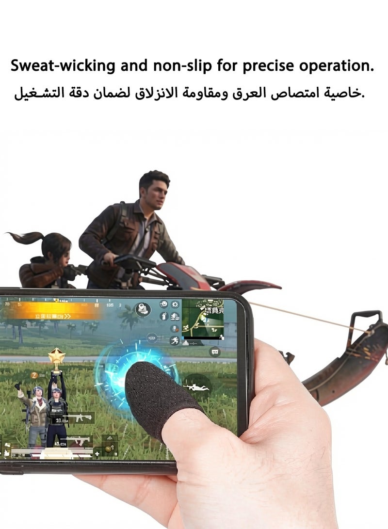 وعي ١٠ قطع من أغطية أصابع الألعاب - انزلاق مثالي لشاشة اللمس - غطاء للإبهام لألعاب الجوال - أغطية احترافية للألعاب - ملحقات الهاتف - Image 3