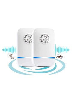 Y&D Ultrasonic Pest Repeller Electronic Plug in Control Insect Fly Trap for Indoor Outdoor Use Electric Bug Zapper Anti Rat Spiders Ants Bat Bed Bugs Mosquitoes Roaches Wasps 2 Pcs  - Image 1