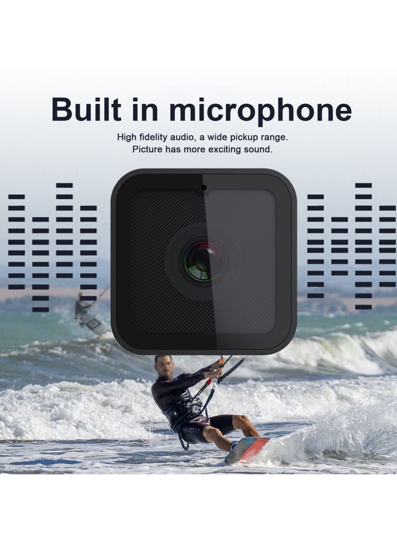 SOLARAE Action Camera, 1080P HD Mini Portable Sports Camera, Hotspot Action Camera with Microphone, 256G Memory Card Expand Battery Powered USB Charging, for Outdoor - Image 3