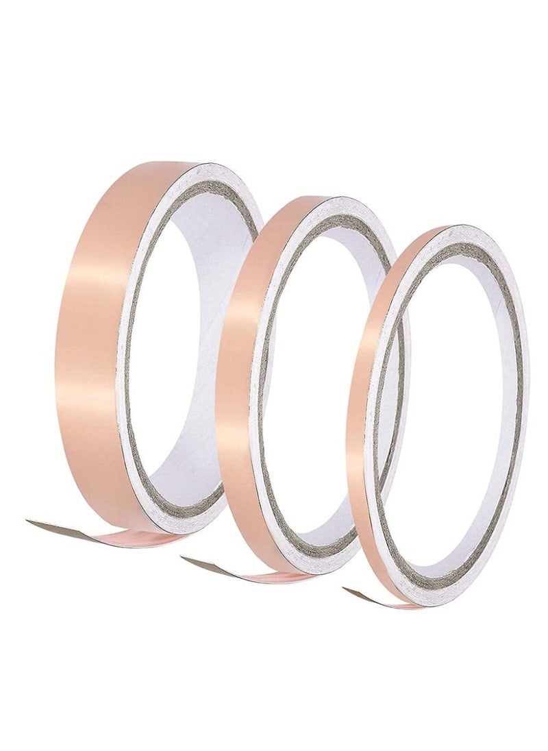 KNP KNP High quality copper tape is 8mm wide and perfect for various applications including electrical shielding grounding and crafts It features strong adhesion and is easy to cut and shape making it versatile for both DIY projects and professional use.  - Image 2