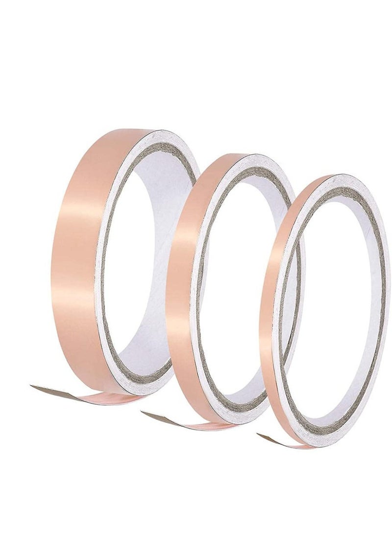 KNP KNP High quality copper tape is 8mm wide and perfect for various applications including electrical shielding grounding and crafts It features strong adhesion and is easy to cut and shape making it versatile for both DIY projects and professional use.  - Image 3