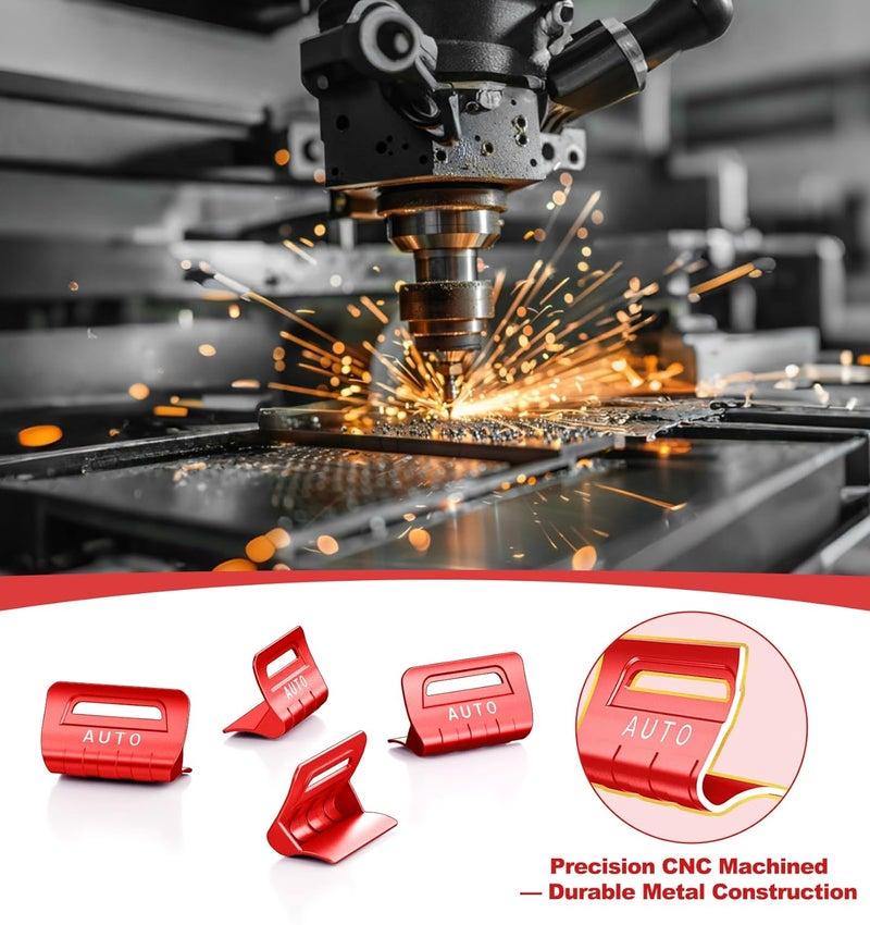Eamplest for Jeep 4 PCS Upgrade Metal Window Switch Button Cover Compatible with Jeep Wrangler JL JLU 2023 2022 2021 2020 2019 2018 & Gladiator JT 2020-2023 Interior Accessories (Red) - Image 3