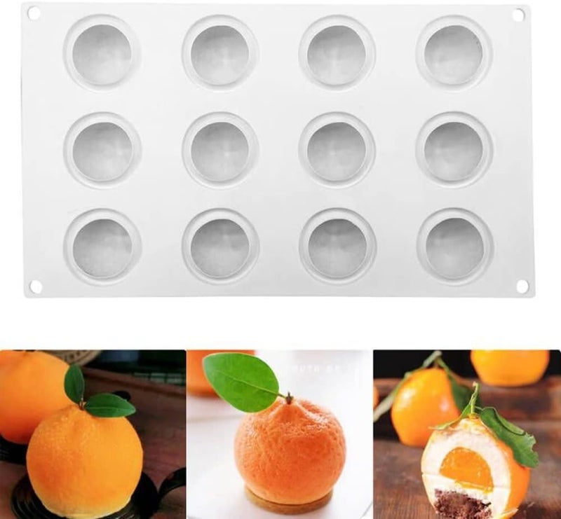 mostsom Silicone Mold Baking Pan Non-Stick Baking Pastry Chocolate Cake Dessert DIY Decoration Tools (Orange ZA_11.8x6.8x0.16 inch) - Image 4