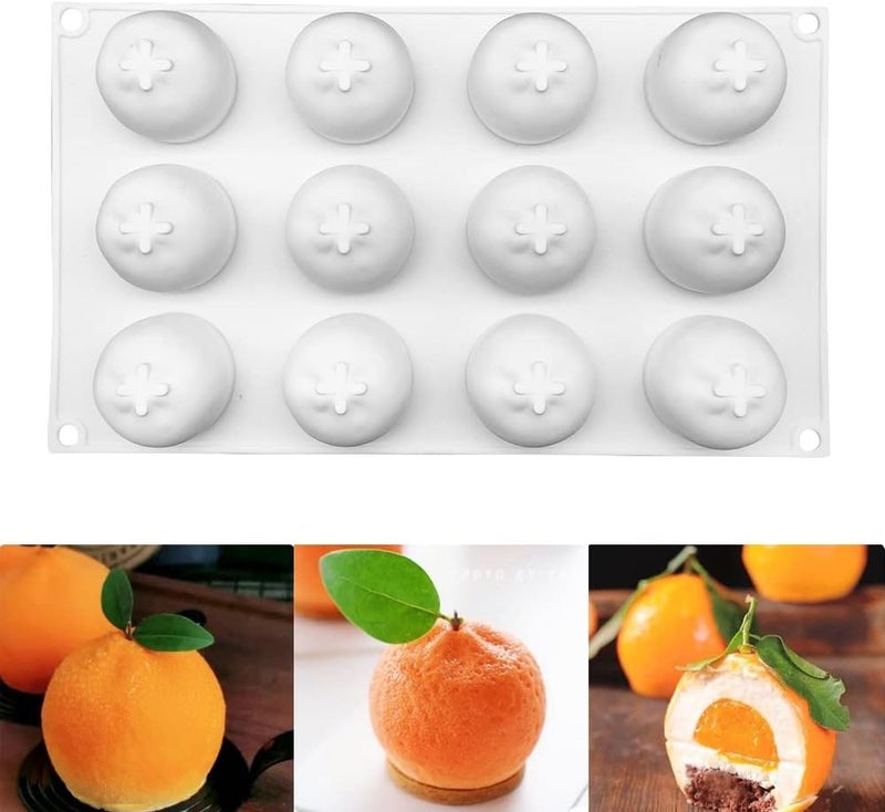 mostsom Silicone Mold Baking Pan Non-Stick Baking Pastry Chocolate Cake Dessert DIY Decoration Tools (Orange ZA_11.8x6.8x0.16 inch) - Image 1