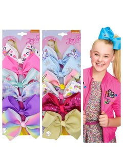 JoJo Siwa 12 قطعة من مشابك الشعر للفتيات (مجموعة من 2) مشابك التمساح مقاس 5 بوصات للفتيات بقوس كبير (1)  - Image 2