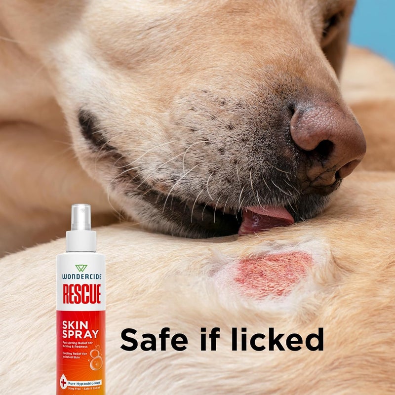 wondercide Rescue - Skin Spray for Pets - Allergy Care, Rash, Redness, and Itch Relief for Dogs and Cats with Pure Hypochlorous - 8.5 oz - Image 4
