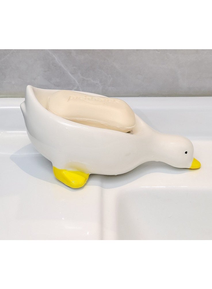‌Duck-Shaped Soap Holder - Cute & Functional, Durable for Bathroom/Kitchen, Water-Draining Design - Image 5