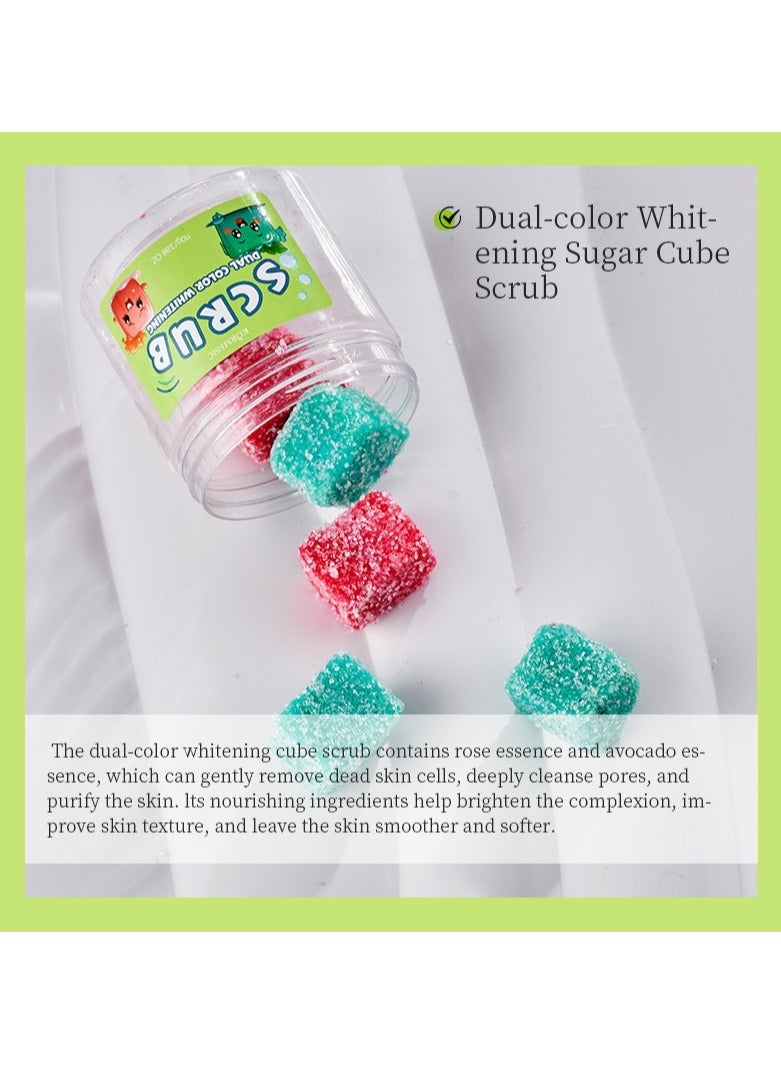 Kormesic Rose & Avocado Extract Dual-Color Exfoliating Soap Blocks - Nourishing & Gentle Exfoliation - Image 2