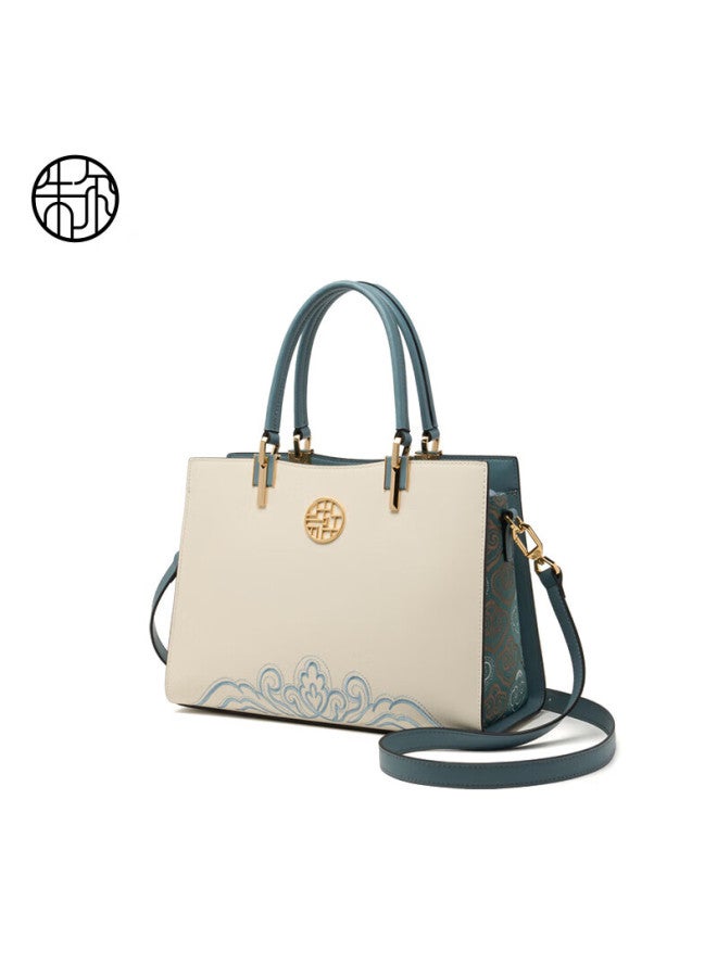 Zooler Handbag Women's Bag Chinese Style Zhuang Brocade Ladies' Tote Bag Leather Women's Handbag New Year Gift For Mom - Image 4