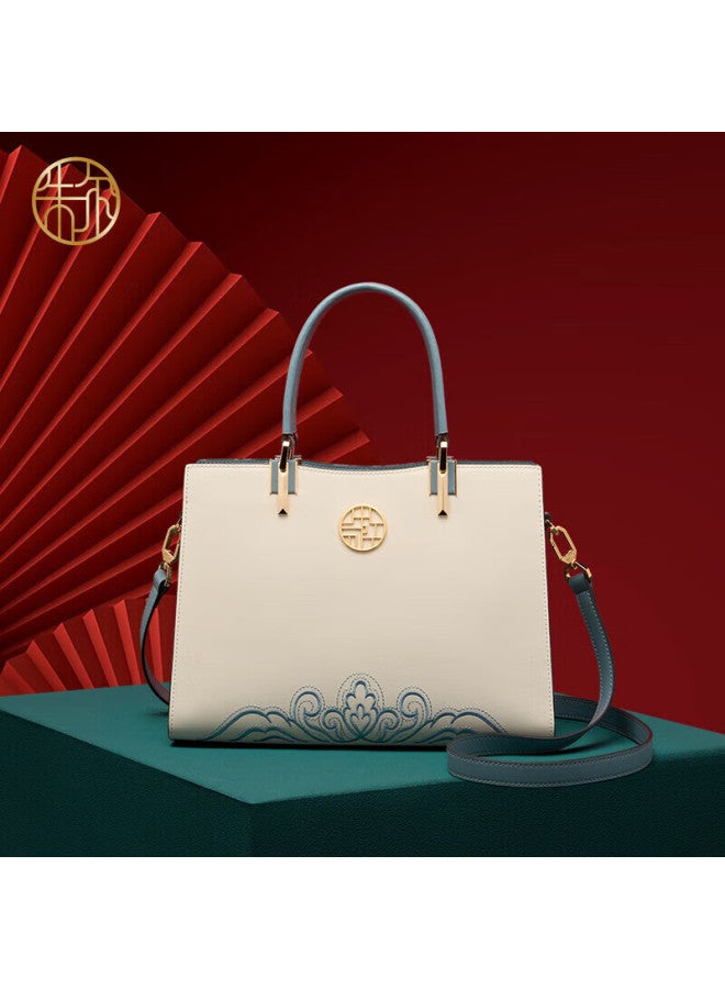 Zooler Handbag Women's Bag Chinese Style Zhuang Brocade Ladies' Tote Bag Leather Women's Handbag New Year Gift For Mom - Image 5