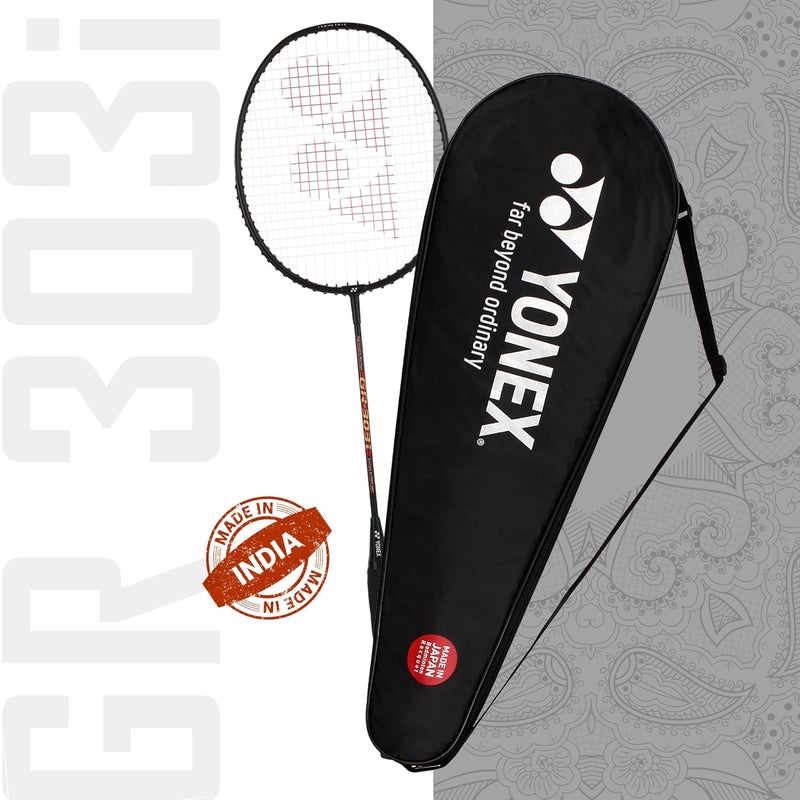 Yonex GR 303I Badminton Racquet – Lightweight Beginner Racket with Isometric Head, Pre-Strung for Easy Control & Practice, Blue - Premium Badminton Racquets for Performance, Durability and Everyday Use - Image 2