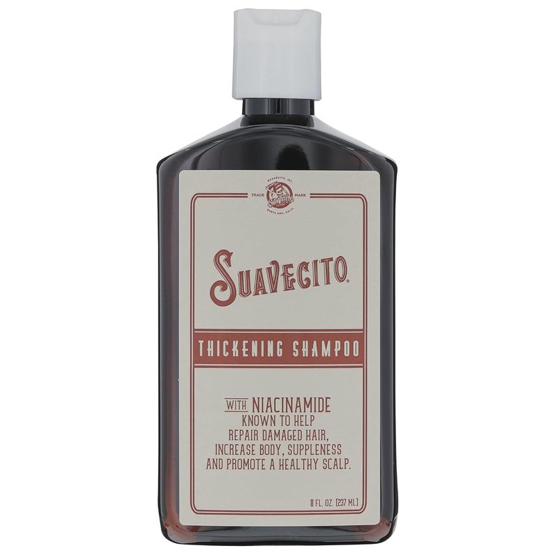 Suavecito Hair Thickening Shampoo With Niacinamide For Thinning Hair Vitamin B3 Shampoo Repairs Damaged Hair Improves Health And Fights Hair Loss