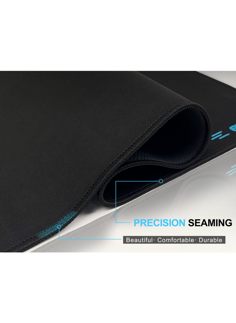 excovip Gaming Mouse Pad XL, Extended Mat Non-Slip Desk Pad Rubber Mice Pads Stitched Edges Long Mousepad-600x300mm Black SA9387  - Image 3