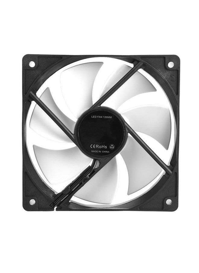 Thoraya 120mm PC Computer Case 12V DC Cooling Fan Large 4PIN & Small 3PIN Interface Cooling Fan (White)  - Image 3