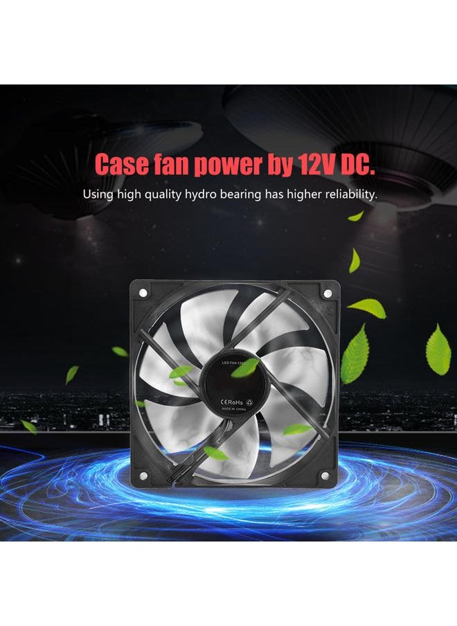 Thoraya 120mm PC Computer Case 12V DC Cooling Fan Large 4PIN & Small 3PIN Interface Cooling Fan (White)  - Image 4