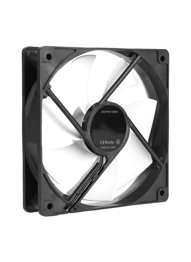 Thoraya 120mm PC Computer Case 12V DC Cooling Fan Large 4PIN & Small 3PIN Interface Cooling Fan (White)  - Image 5