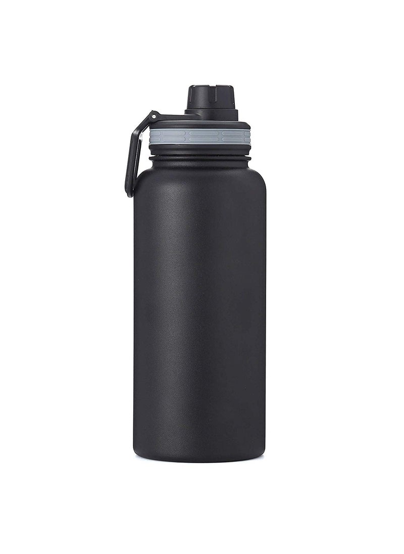HOMAXA Homaxa 800ML Portable Double Wall Insulated Vacuum Thermos Bottle 24 hrs Hot Hydro Flask Stainless Steel Tumbler Water Bottle 36 hrs Cold Black  - Image 1