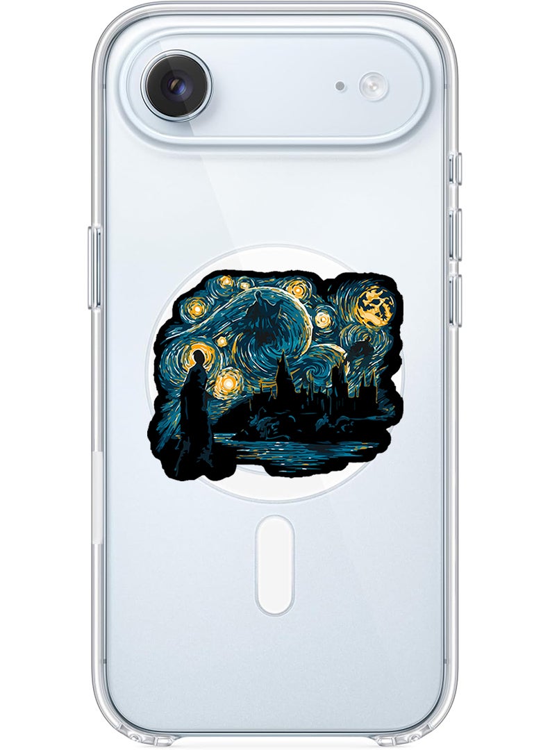 Theodor Magnetic Case for Apple iPhone 17 Air Compatible with MagSafe Wireless Charging, Shockproof Phone Bumper Cover - Starry nights - Image 1