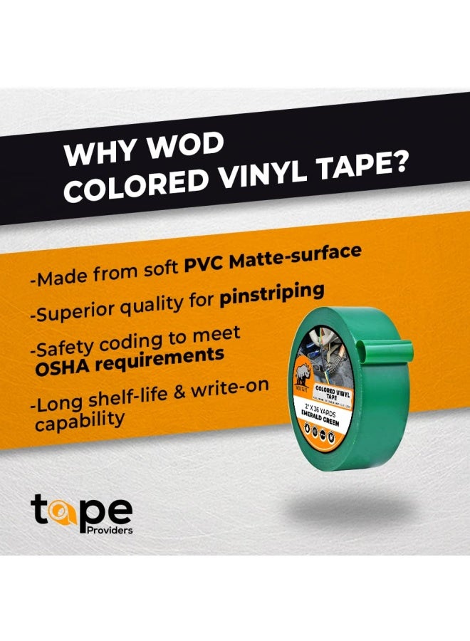 WOD Tape WOD VTC365 Red Vinyl Pinstriping Tape 2 inch x 36 yds for School Gym Marking Floor Crafting Stripping Arcade1Up Vehicles and More - Image 2
