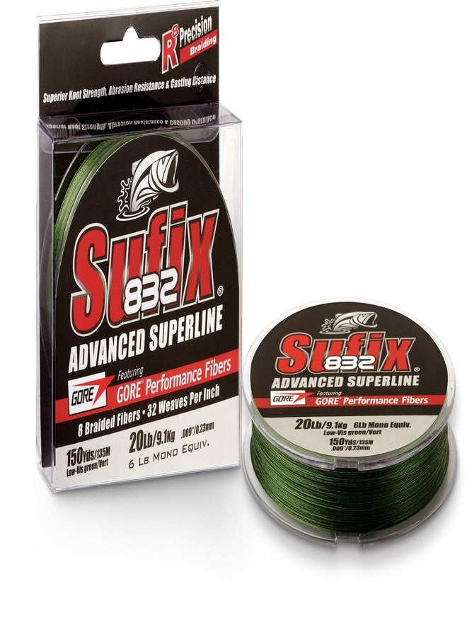 Sufix 832 Braid Line-600 Yards (Neon Lime, 20-Pound)