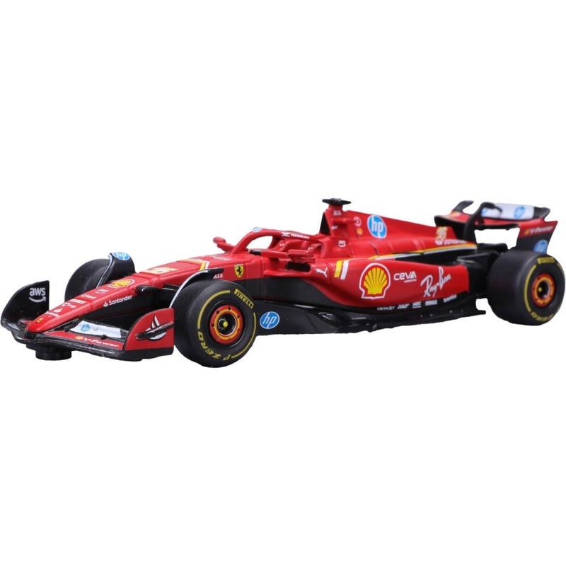 Maisto Tech Formula Racing Ferrari SF-24 #16 Charles Leclerc RC Car with Race Track Set (1:41, Red) - Image 2