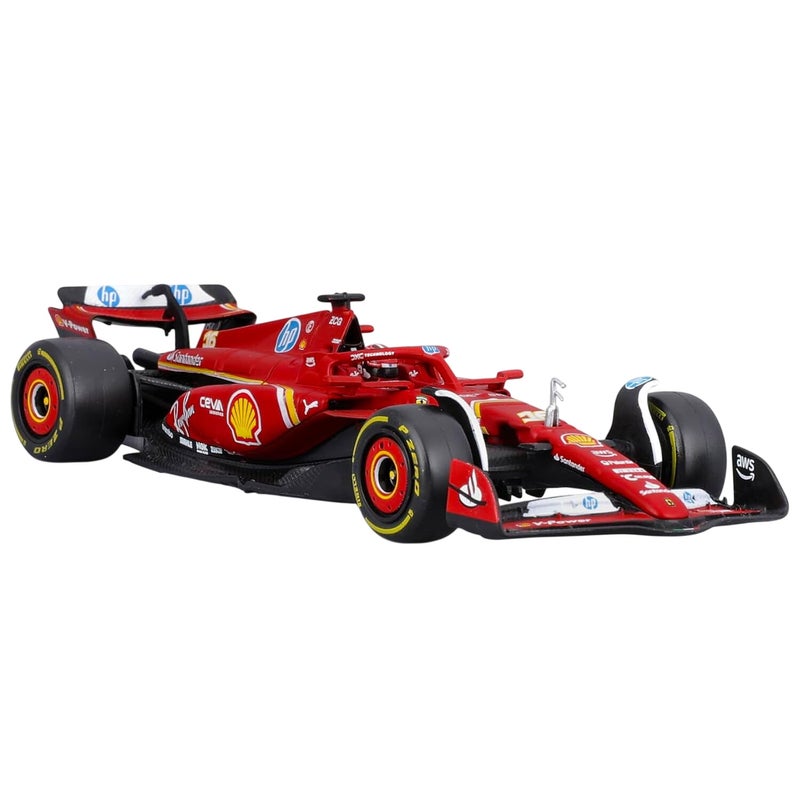 Maisto Tech Formula Racing Ferrari SF-24 #16 Charles Leclerc RC Car with Race Track Set (1:41, Red) - Image 3