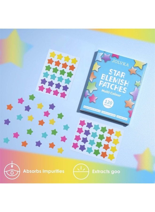 JOLVKA - Star Pimple Patch-Spot Cover - Hydrocolloid Acne Pimple Patches (120 Patches) - Star Shape Blemish Patches- Cute Zit Patches for Face Sticker Skincare - Image 1