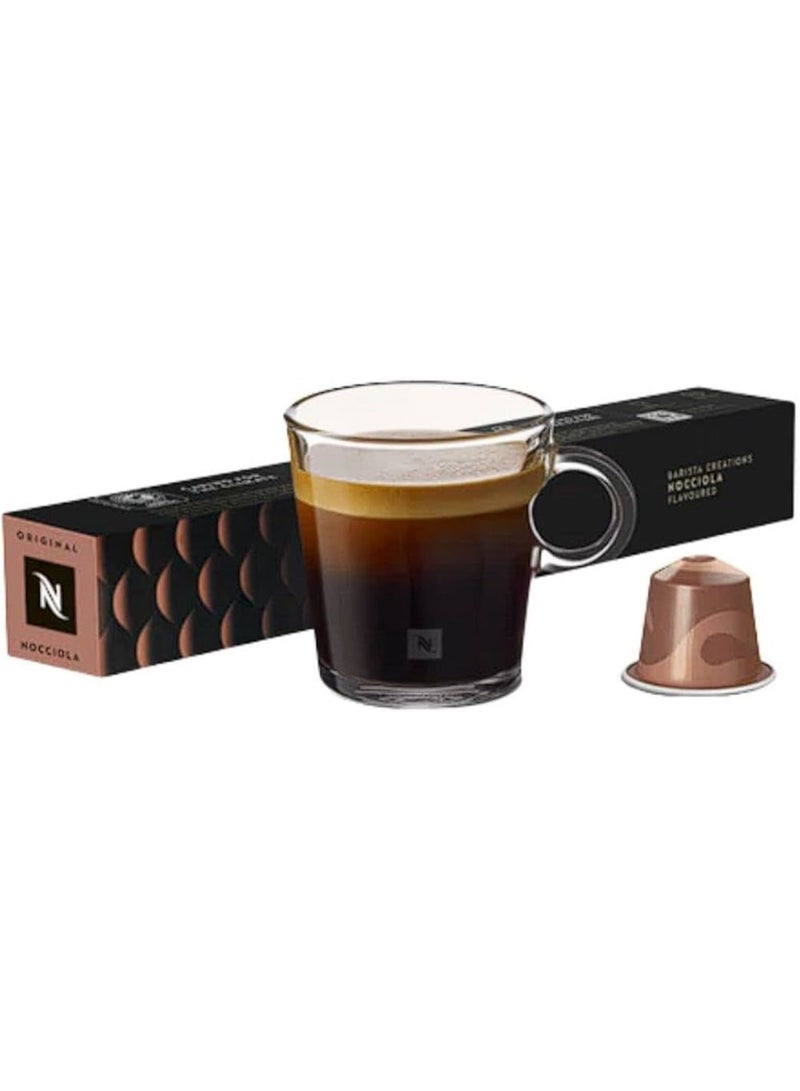 Nespresso Nespresso Nocciola Barista Creations Roasted Coffee Capsules, Original Line - 10 capsules in 1 Sleeve  - Image 1