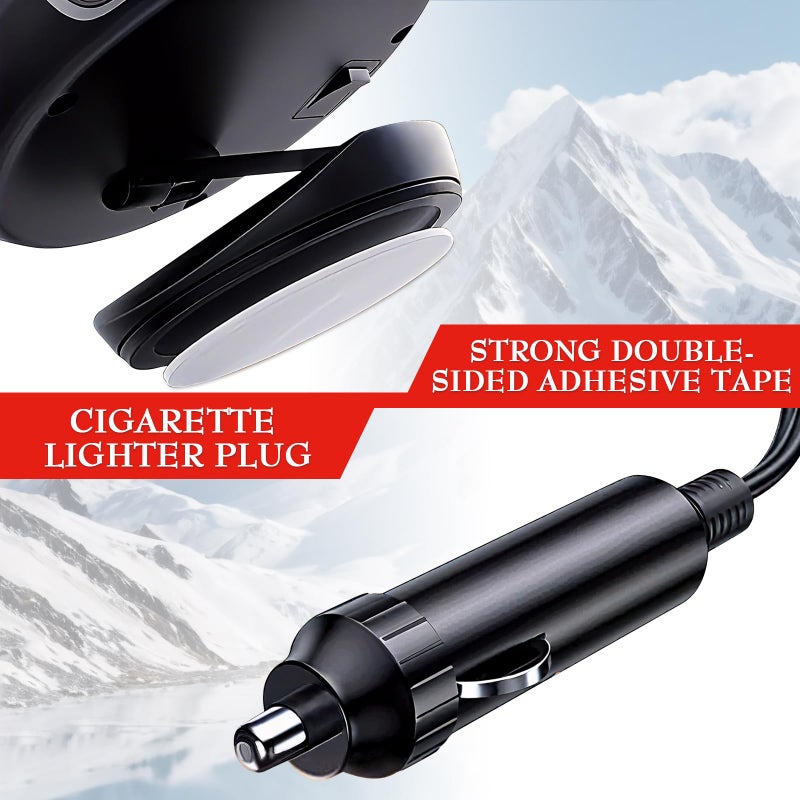 Showvigor Car Heater 12V Dual Heat & Cool, 150W Portable Car Heater Fan with 360Â° Rotatable Base, Quick Defrosting & Demisting for Windshield, Universal for Truck/SUV/Car - Image 5