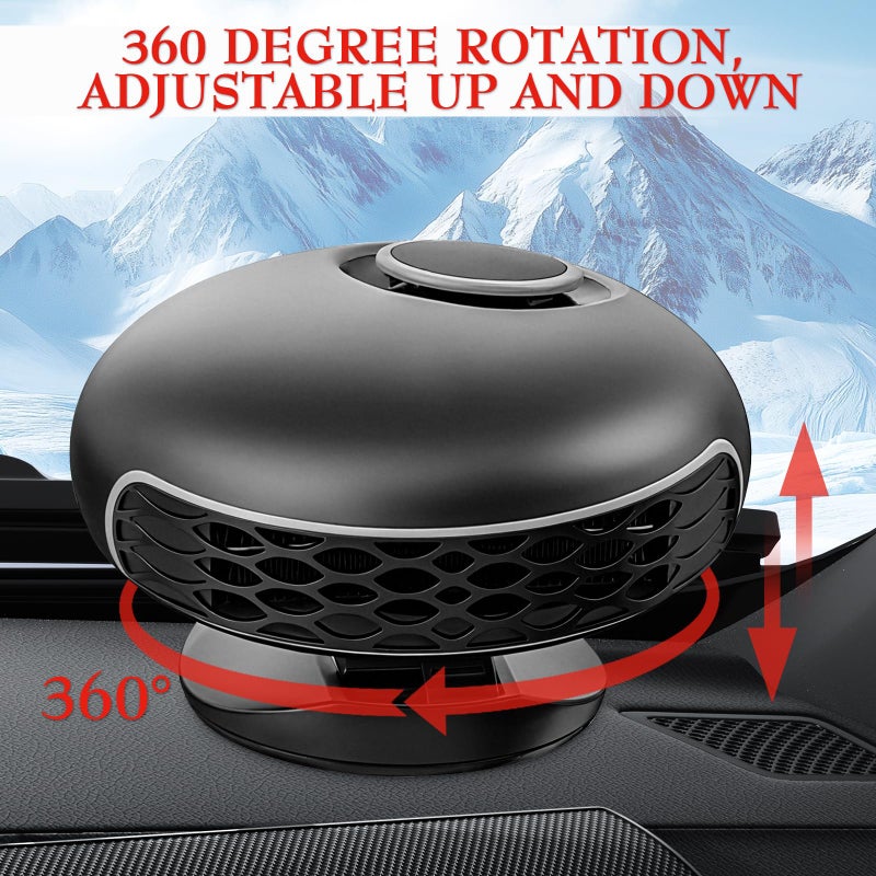 Showvigor Car Heater 12V Dual Heat & Cool, 150W Portable Car Heater Fan with 360Â° Rotatable Base, Quick Defrosting & Demisting for Windshield, Universal for Truck/SUV/Car - Image 3