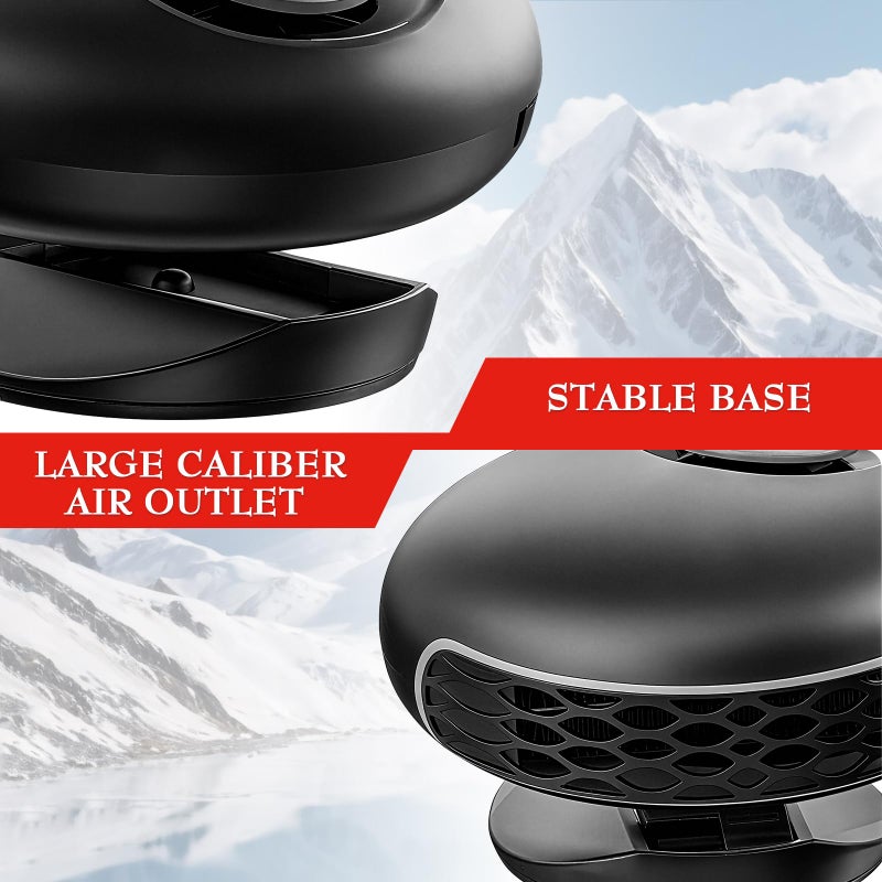 Showvigor Car Heater 12V Dual Heat & Cool, 150W Portable Car Heater Fan with 360Â° Rotatable Base, Quick Defrosting & Demisting for Windshield, Universal for Truck/SUV/Car - Image 4